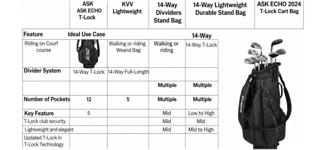 golf bag Comparison